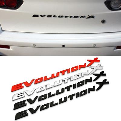 Car Styling 3D ABS Car Emblem Badge Decal Sticker Stickers Back Logo Evolution X For Lancer