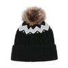 Temu Autumn and Winter New Wool Hat 8-figure Braid Wave Knitted Hat Velvet Ski Hat Women's Winter