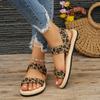 Fashion New Style Popular Women's Fashion SandalsTrend Anti-slip Wear-resistant Multi-color Matching Elastic Flat Sandals Zapatos Mujer