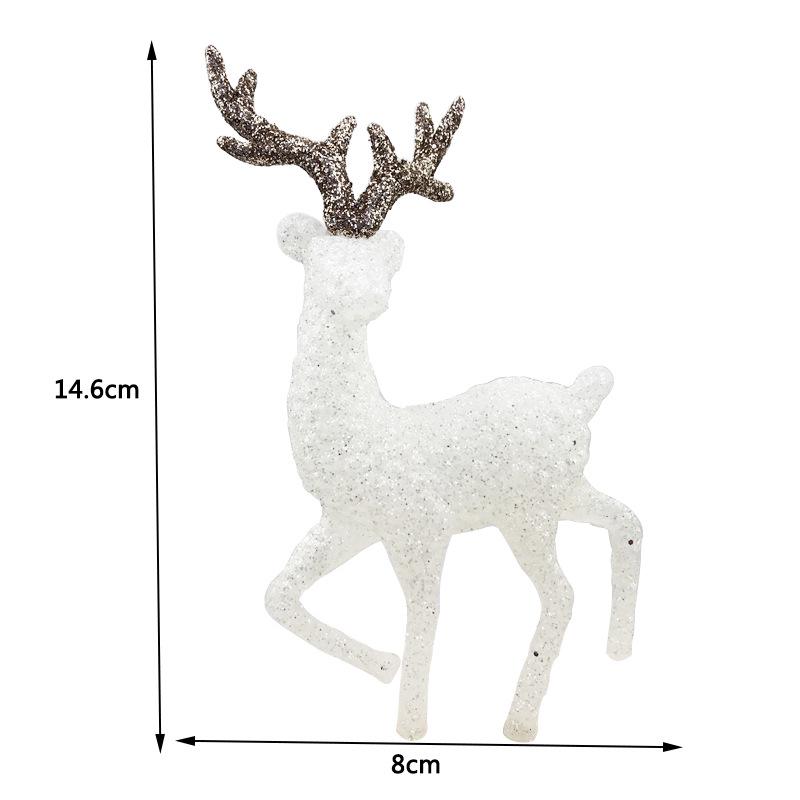 

Glitter Reindeer Crystal Figurine for Christmas Cake and Birthday Dessert Decor мерцание/олений