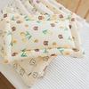Supportive Neck Supporting Pillow Bear Rabbit Print Lightweight Pillow Gentle Comfortable Cotton Pillow for Infants