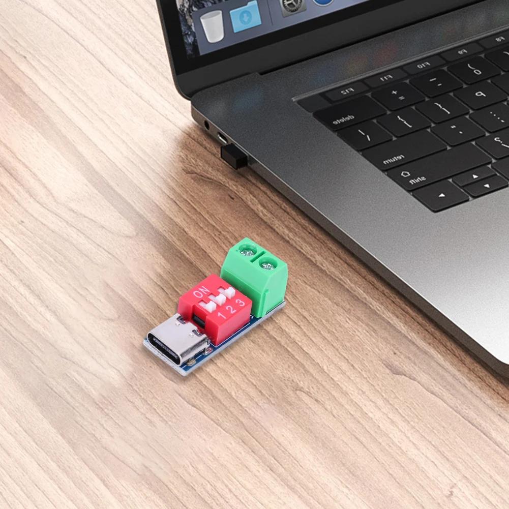 PD Fast Charging Test Board 5-20V Adjustable PD Trigger Board Module USB Type-C 100W Voltage Connetor Power Supply Accessories