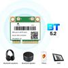 2974Mbps WiFi 6 Half Mini PCI‑E Network Card Dual Band 2.4G/5GHz Bluetooth 5.2 Wlan Adapter 802.11AX For Windows 10 Laptop