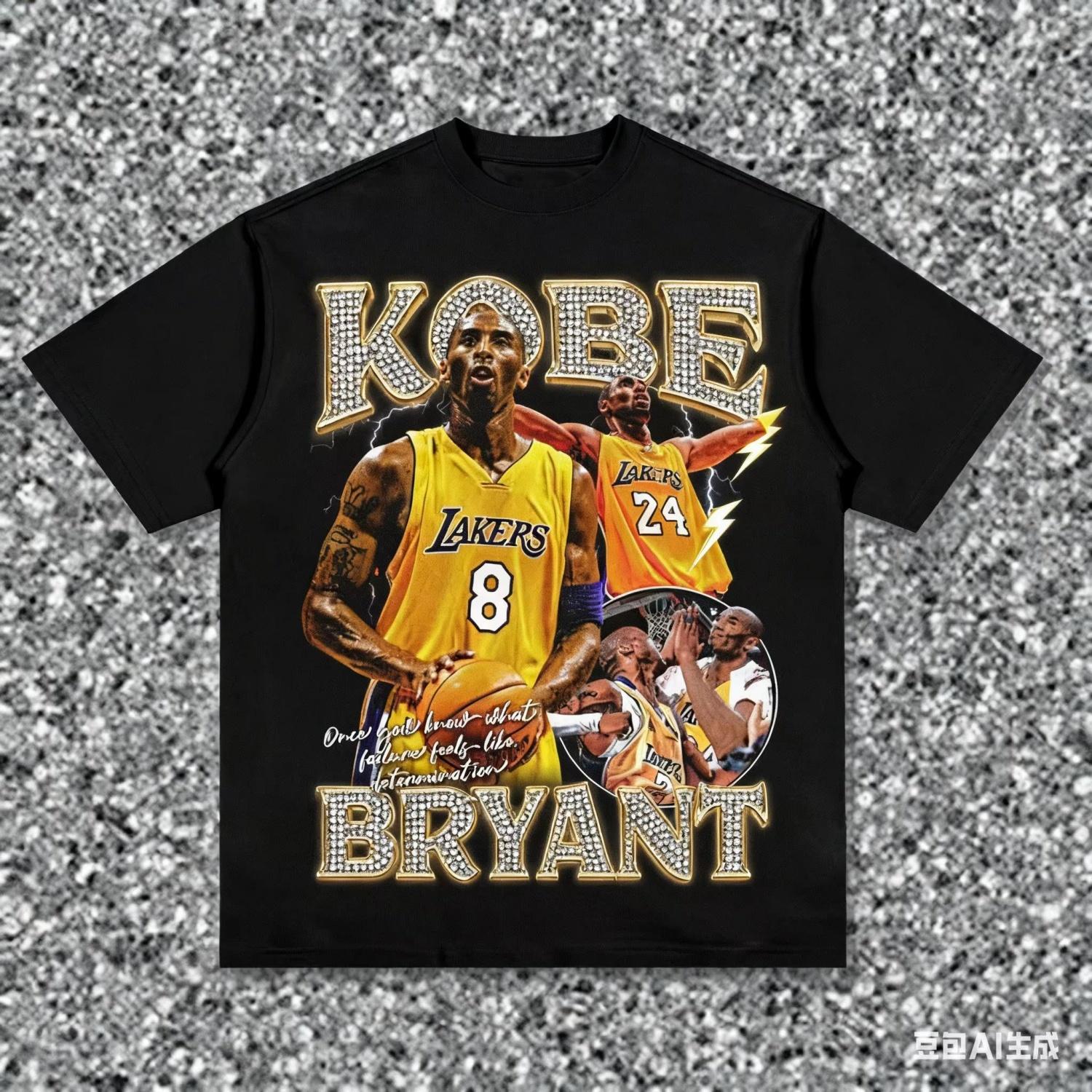 

Летняя мужская футболка с круглым вырезом и принтом «Kobe Basketball», крутая уличная, 100% хлопок, спортивная, для улицы, дышащая, с коротким рукавом S чёрный