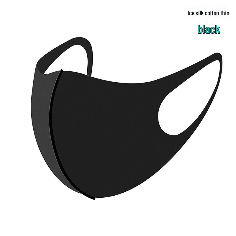 Summer 3D Ice Silk Cycling Mask, Breathable & Fashionable Black for Women