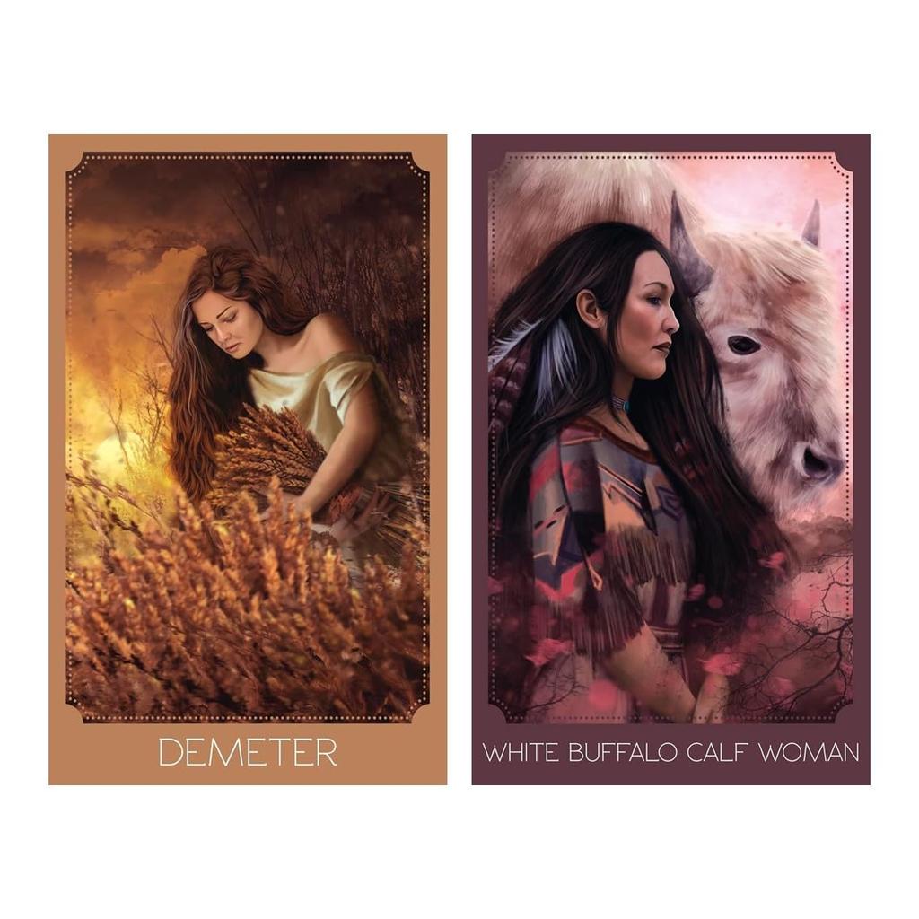 Kancharo 44-Card Oracle Card Set, Tarot Reading [Goddess Within Oracle], Includes Japanese Oracle Card Basic Instructions & Pouch (Authentic)