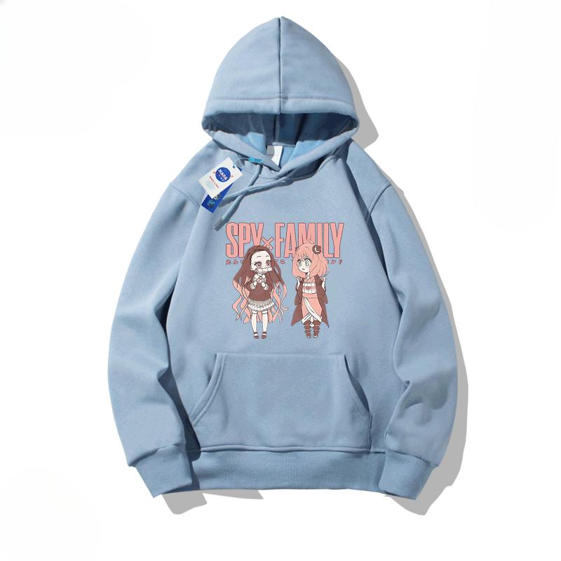Anime Cartoon SPY × FAMILY Sweater Anya Forger Thin Hooded Sweater Loose Jacket Cartoon Comfort Lightweight Spring and Autumn