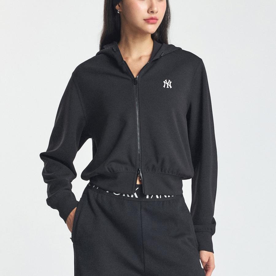 MLB Basic Series New York Yankees Soft Comfortable Fashion Casual Jacket Women jackets Black 3FTRBA244-50BKS