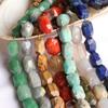 Imported Raw Tourmaline, Amethyst, and White Crystal Faceted Beads for DIY Bracelet Accessories