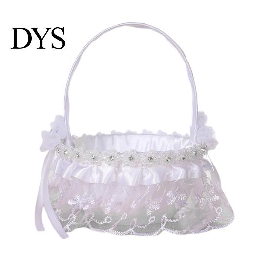 Flower Basket Decorative Eye-catching Romantic Bridal Handheld Girl Wedding Supplies Petals