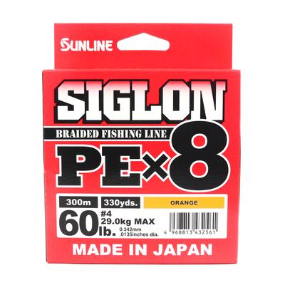 Sunline P.E Line X8 Siglon 300M P.E 4 60LB Orange (2561)