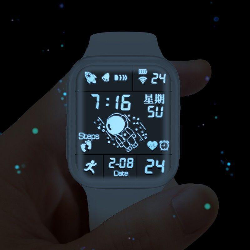Black Technology Astronaut Dial Smart Watch Male And Female Students Children'S Simple Multifunctional Sports Electronic Watch