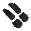 4 szt. ochraniacze na nogi przednie i tylne dla koni, ochraniacze na nogi do skoków przez przeszkody, ochraniacze na nogi dla koni, czarne, rozmiar M