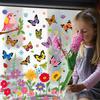 8 Sheets Spring Window Clings Butterfly Flower Hummingbird Window Decals To Prevent Bird Strikes