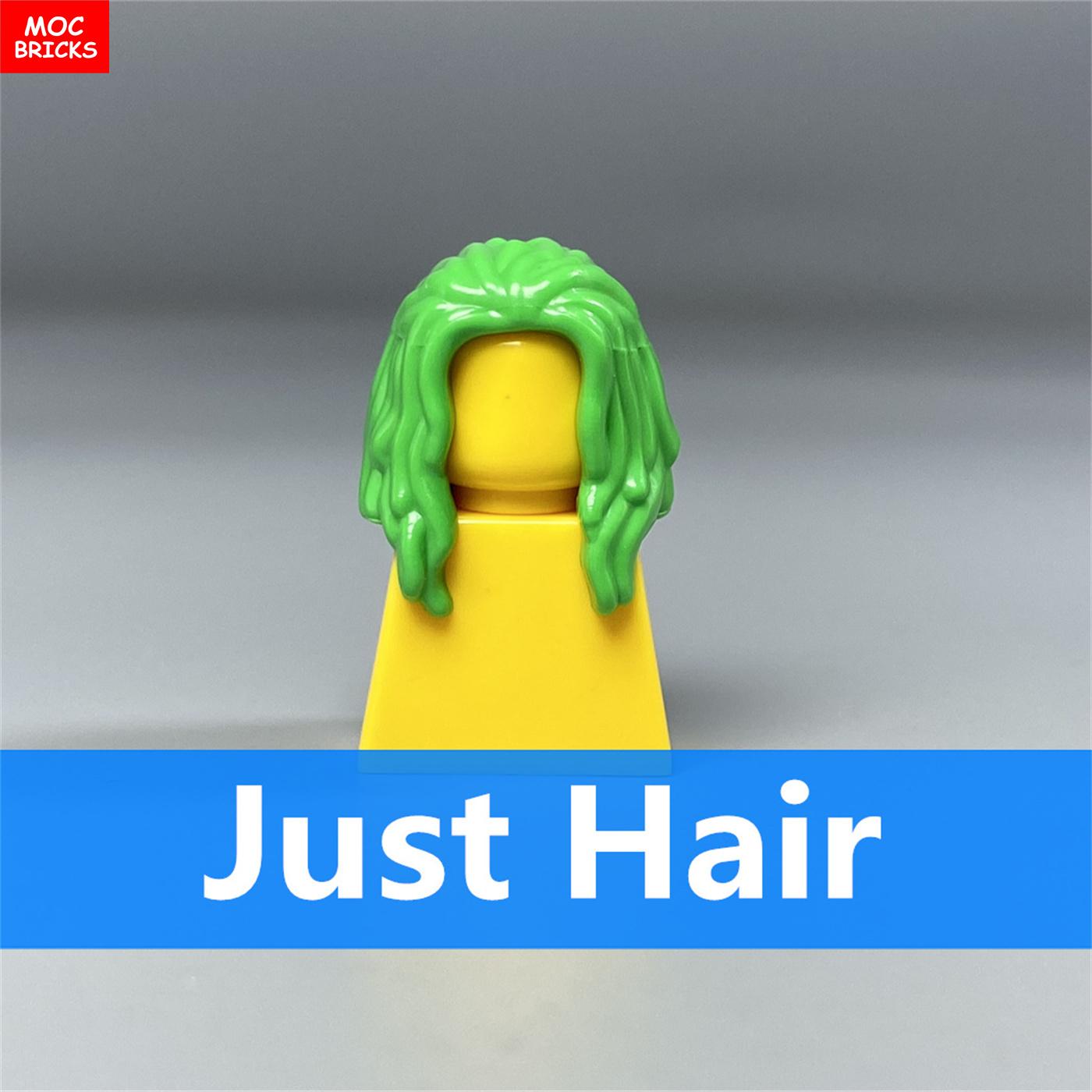 

10pcs DIY Build Bricks Female Male Boys Girls mustache grandpa Hairs Helmet Action Figure Assembled Constructing Modules High-Quality Plastic