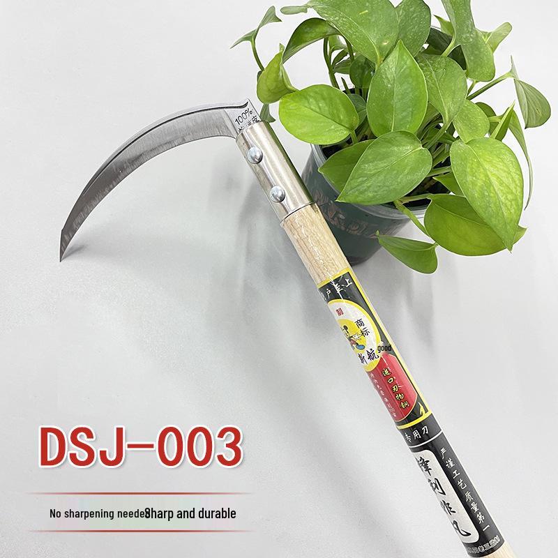 Manganese Steel Gardening Sickle: Ideal for Cutting Wheat, Rapeseed, Corn Stalks, Grass, and Rice.