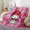 1PC Sanrio Cute Print Flannel Blanket, High quality All Seasons, Home Decor, Warmth and Comfort, Perfect for Christmas Gifts