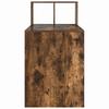 Desk with Shelf Smoked Oak 108 x 55 x 103.5 cm