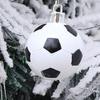 12 Stück Weihnachtsbaumkugeln Fußball Kugel Hängeornament Weihnachtsbaumschmuck für Winterurlaub Party Dekoration