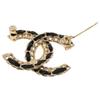 Used Chanel/CHANEL Coco Mark Brooch B22S Metal/Leather Gold/Black [Used]