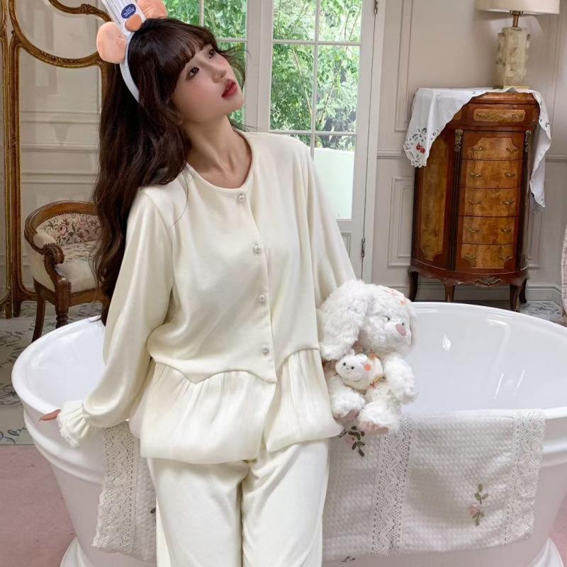 

Бархат Sea Island Осень/Зима Двусторонний бархат Сладкий девичий пижамный комплект XL (120-140 cm)