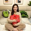 Oreiller en Peluche Feuille Verte Coussin Doux Simulé Plante Remplie Monstera Érable Peluche Décoration Canapé Chaise Lit Cadeau
