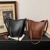 Retro Texture Bucket Bag Women's Shoulder Messenger Bag