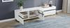 180*40*49cm High-Gloss TV Cabinet with 4 Cabinets and Adjustable Dividers, Cabinet with 8 Table Legs, Load Capacity 52kg, Suitable for 80-Inch TVs