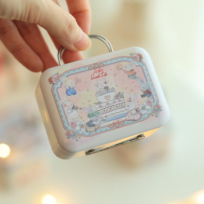1pc Mini Tins Box Wedding Gifts Suitcase Tin Chocolate Candy Packaging Metal Storage Box