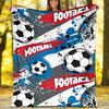 Soccer Theme Printed Blanket - Perfect for Couch, Bed, Travel & Outdoor Use | Machine Washable, Cozy & Durable.