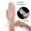 Thick Food Prep Gloves, Disposable PE Plastic Food Grade Safe Kitchen Gloves, One Size Fits Most for Cooking