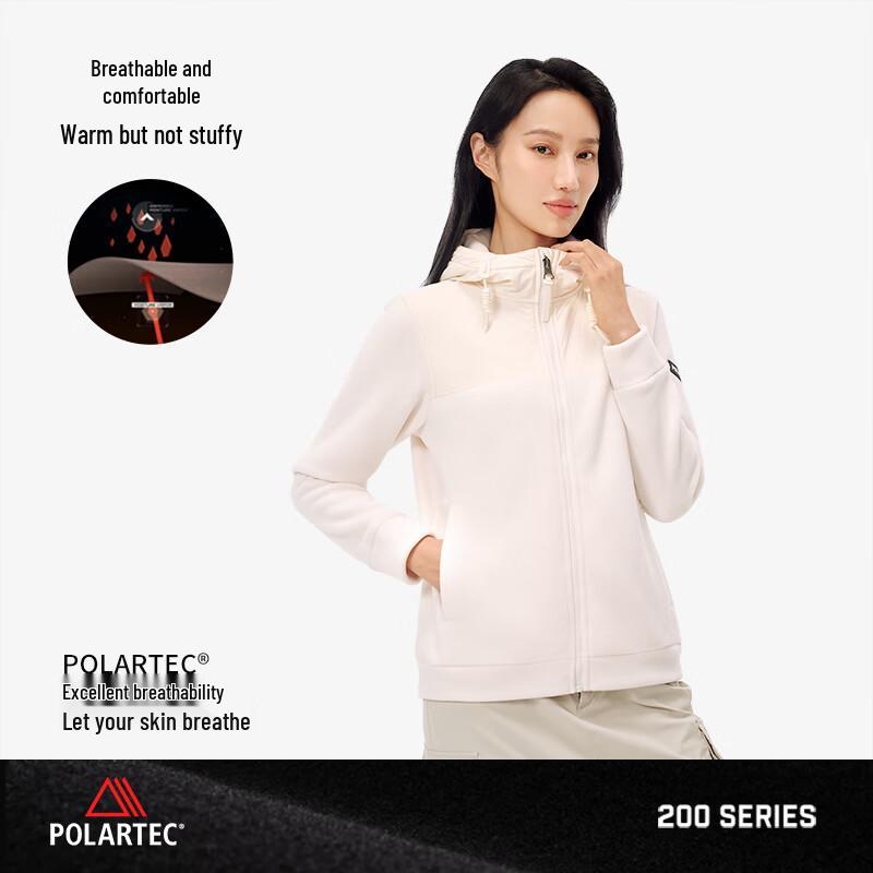 Pelliot Women's Outdoor Fleece Hooded Cardigan