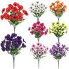 Artificial Pansy Violet Flowers Fake Hanging Morning Glory Garland Lifelike Silk Plants for Home Wedding Party Decor