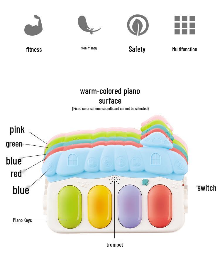 Infant Music Fitness Play Mat with Pedal Piano: 0-3 Years