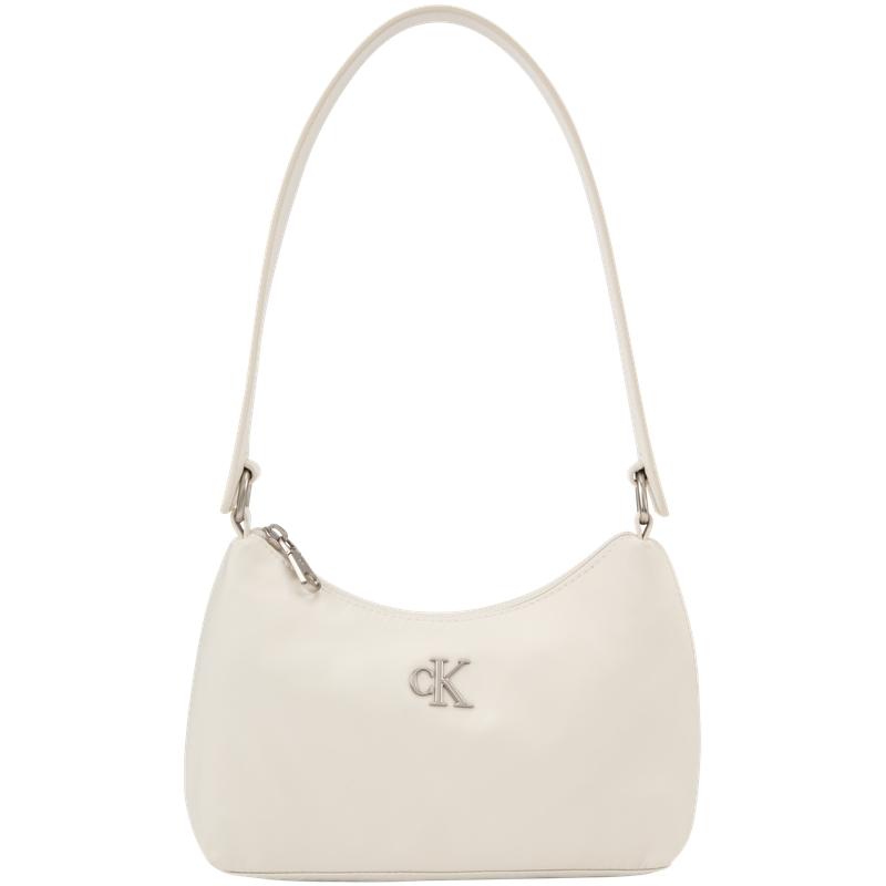 

Calvin Klein Commuter Letter Zipper Fabric Shoulder Bag Medium Women Bags Milk-White 4K0009G-YAS YAS-Ivory
