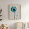 Poster Delicate Dandelion In Motion Poster Delicate Dandelion In Motion, 50X70 Cm, Frameless, Matte Paper 230 Gsm