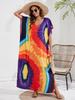 44-Farben Europäischer & Amerikanischer Druck Strandüberwurfkleid - Urlaubs-Bikini Sonnenschutz Oberbekleidung