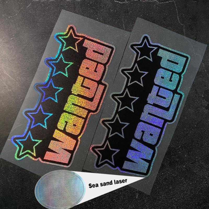 Pentagram Wanted Motorcycle Stickers Waterproof DIY Motorbike Fuel Tank Helmet Box Car Window Trunk Body Durable Vinyl Decals