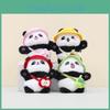 Cute Plush Panda Keychain With Adorable Hat Cartoon Design For Kids And Collectors