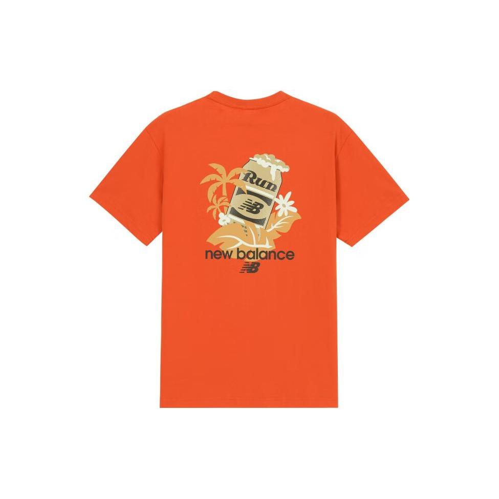 New Balance Running Graphic Logo Tee Asia Sizing  Orange Yellow  Men s AMT32365-SPO S