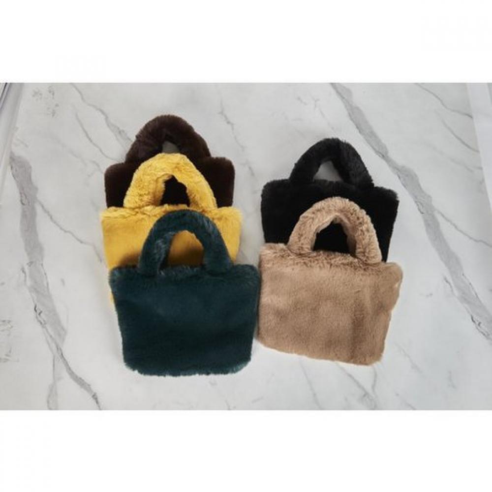 Lala Fogni Fur Tote   Crossbody Bag   Lemon  Maiab0029 