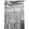 Graue New York City Landschaft Transparente Vorhänge zur Wohnzimmerdekoration Fenstergardinen für die Küche Tüll Voile Organza Vorhänge