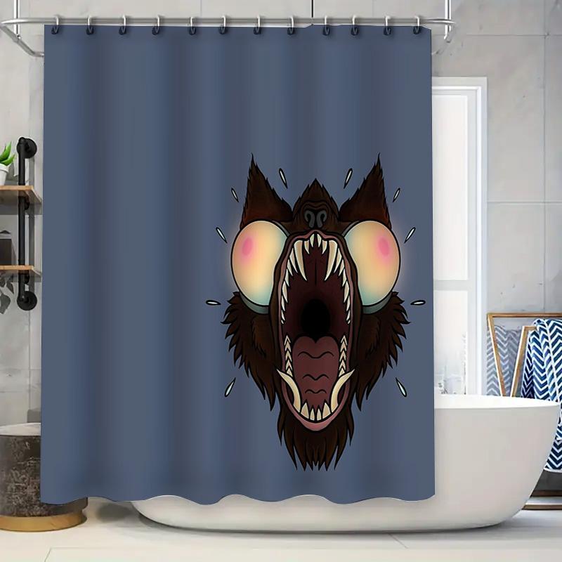 

Spooky Bat Shower Curtain Gothic Horror Halloween Decor Bathroom Set Vintage Creepy Home Decor Wall Tapestry Room Divider W60H190(CM)-1 Pcs