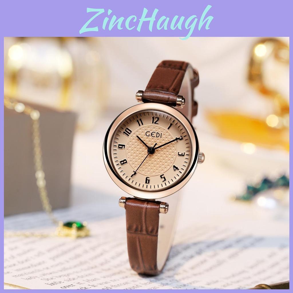 Classic Female Wristwatch With Water Resistant Quartz Movement And Decorative Design
