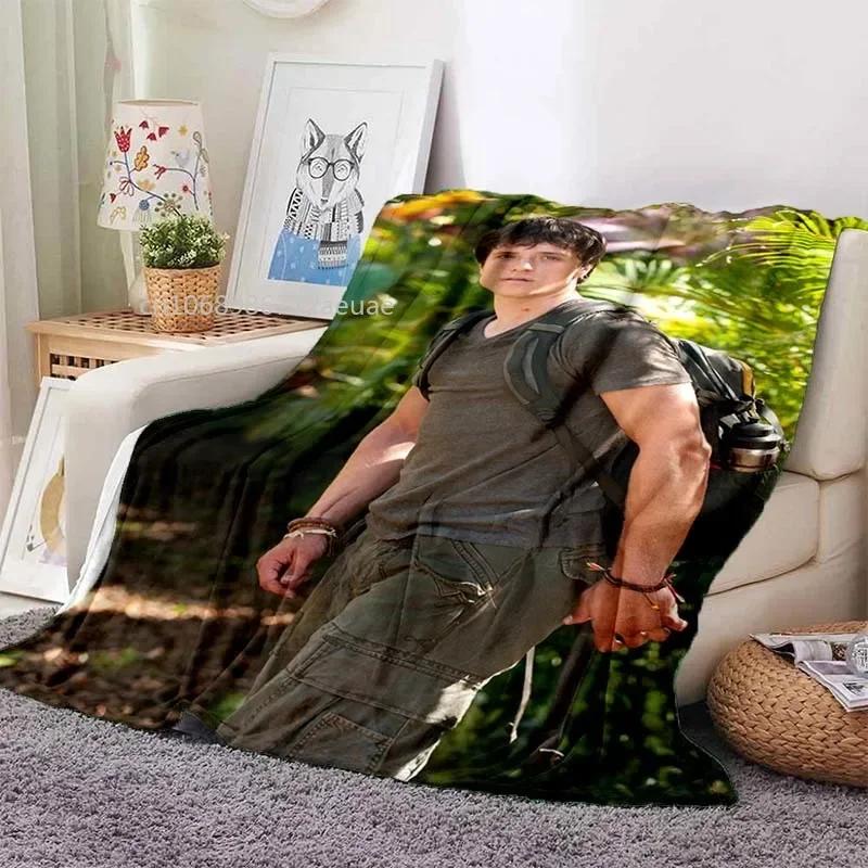 Josh Hutcherson Poster Printed Flannel Blanket Soft Comfortable Home Travel Bed Plush Birthday Gift Fans Gift