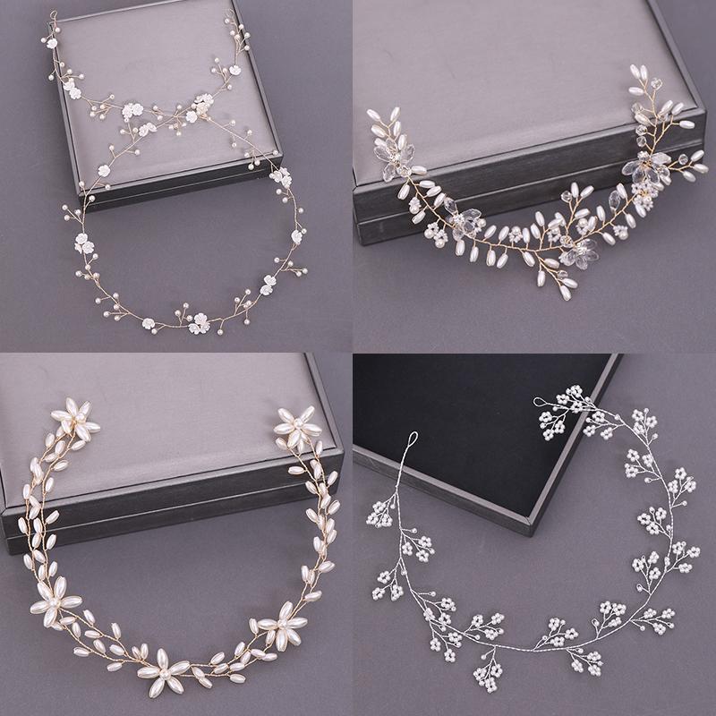 Women Headbands Pearl  Flower Headband Wedding Hair Accessories For Women Bridal Headband Hair Jewelry Wedding Accessories