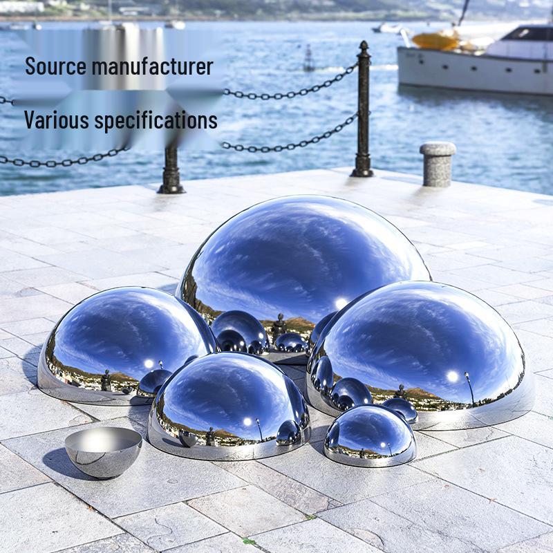 304 Stainless Steel Mirror Finish Hollow Hemisphere – 1mm Thick.