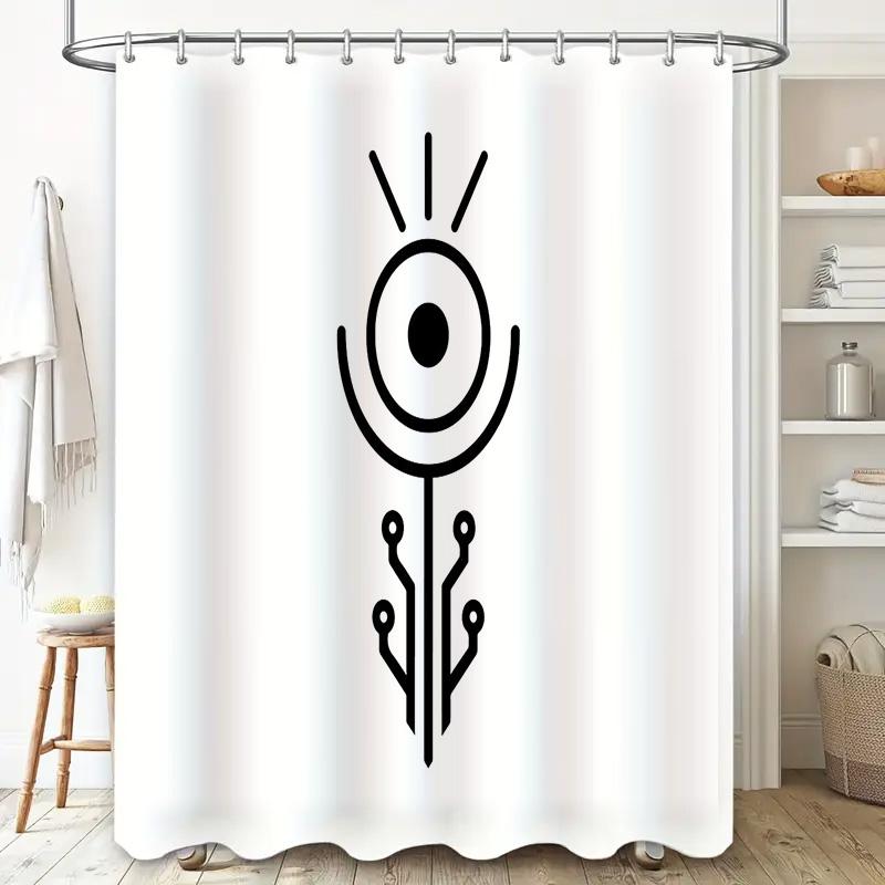 Unframed Boho Desert Sunset Wall Art Shower Curtain Southwestern Tribal Desert Landscape Nature Backdrop Bathroom Decor