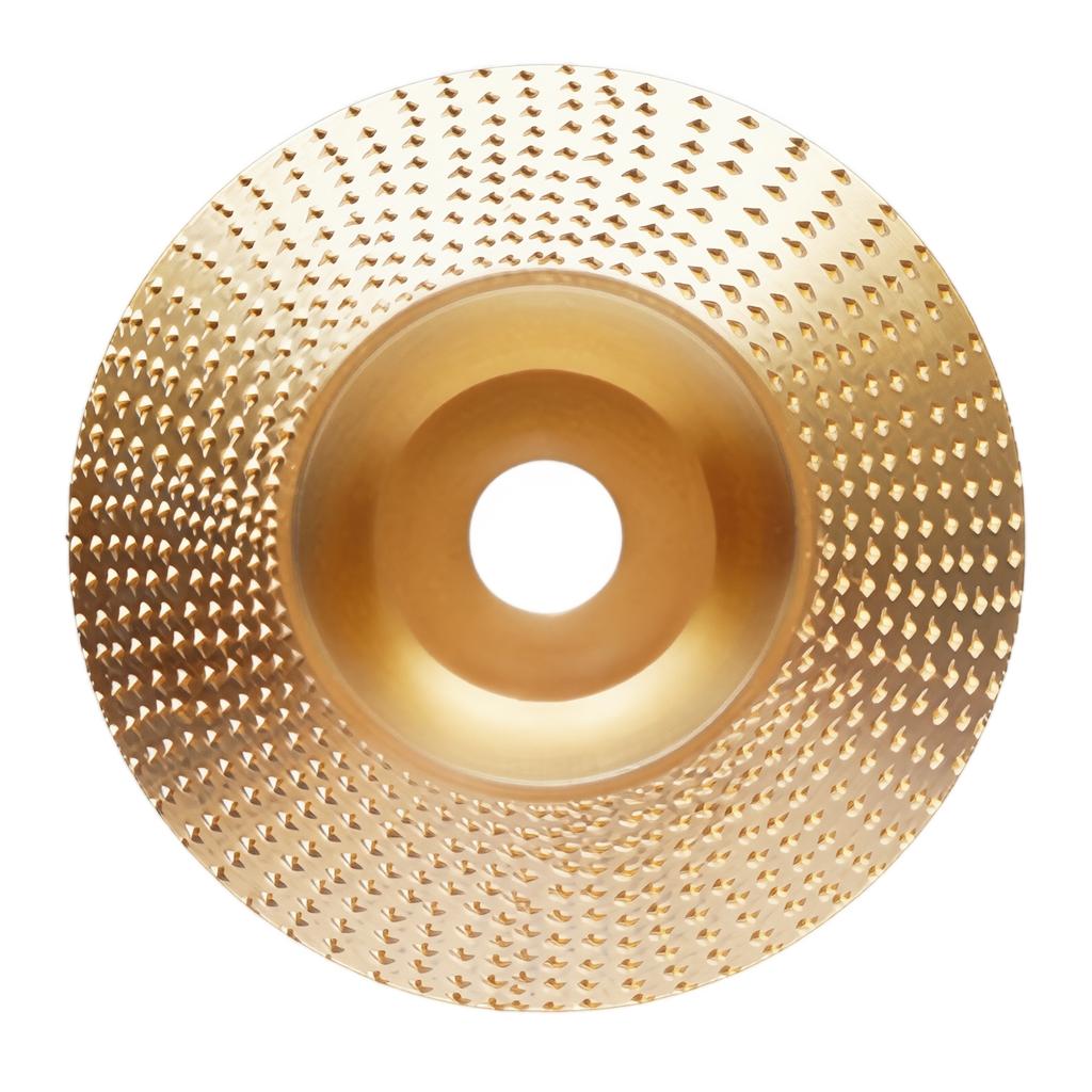 Woodworking Grinding Disc for Angle Grinder Shaped Sanding Wheel with Slant Teeth Design for Surface Shaping and Material Removal