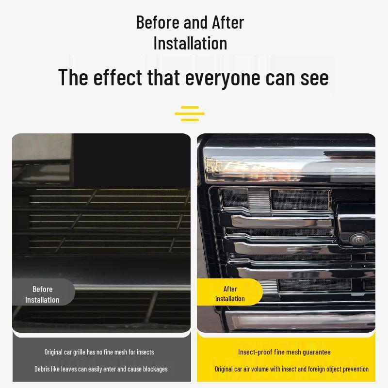 Beijing BJ40 Snap-on Mosquito Net: No-Disassembly Front Bumper Insect Barrier, Exterior Mod Accessory